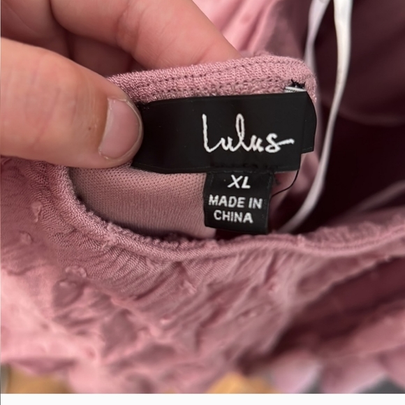 LULU'S Swiss dot mauve halter mini dress - Picture 6 of 7